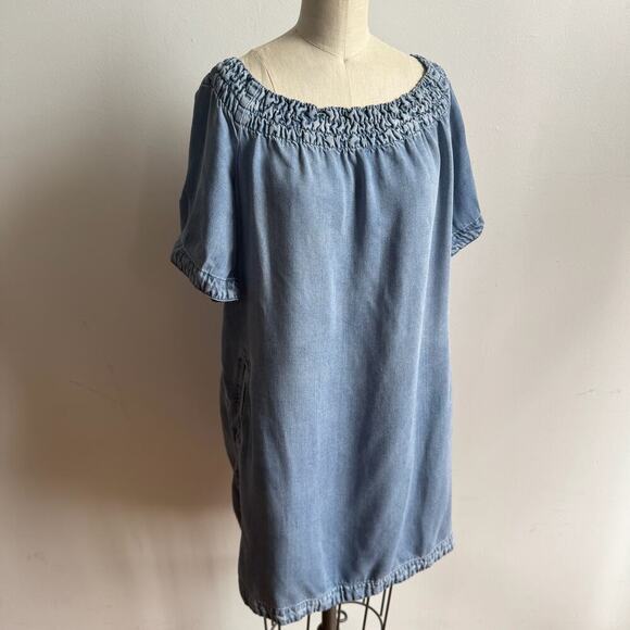 ALL SAINTS Denim Chambray Adela Mini Dress - Picture 3 of 14